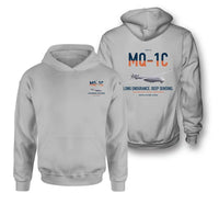 Thumbnail for MQ-1C Gray Eagle ER design on light gray double-side hoodie, double-side print
