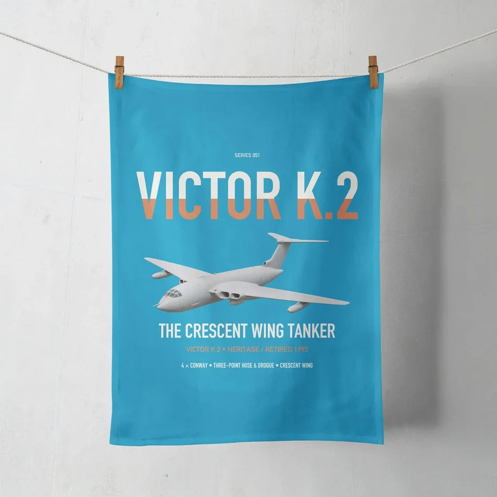 Handley Page Victor K.2 design on turquoise towel