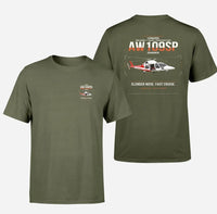 Thumbnail for Leonardo AW109SP GrandNew design on green army t-shirt, double-side print