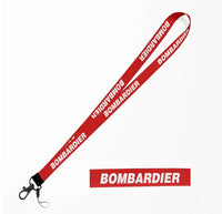 Thumbnail for Bombardier & Text lanyard and ID holder in red