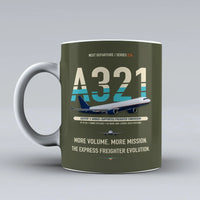 Thumbnail for A321P2F Mug design on green army airbus