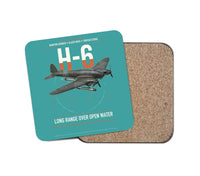 Thumbnail for Heinkel He 111H-6 design on turquoise 1 piece coaster