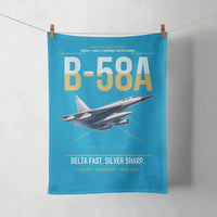 Thumbnail for B-58A Hustler design on turquoise towel