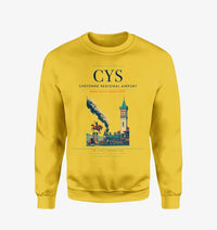 Thumbnail for Cheyenne Regional Airport (CYS) design on yellow sweatshirt