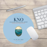 Thumbnail for Kualanamu International Airport Medan (KNO) design on light blue round mouse pad