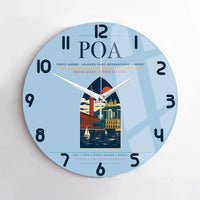 Thumbnail for Porto Alegre - Salgado Filho International Airport POA Wall-Clock No-Frame - Light Blue