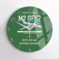 Thumbnail for Cessna Citation M2 Gen2 design on green no frame wall clock