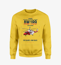 Thumbnail for Leonardo AW189 design on yellow sweatshirt