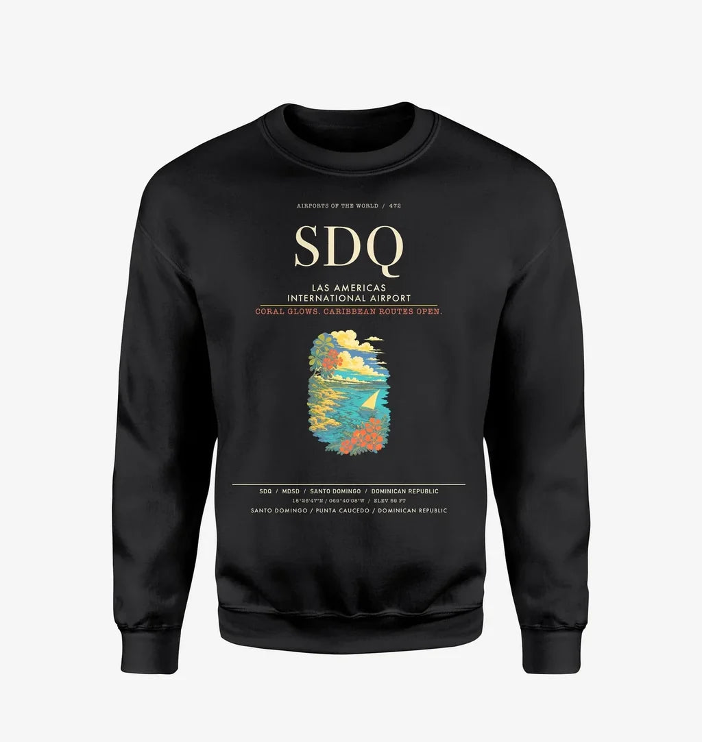 Las Americas International Airport SDQ Sweatshirt - Black