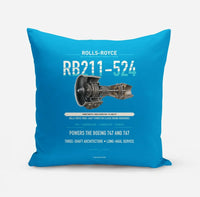 Thumbnail for RB211-524 design on turquoise pillow