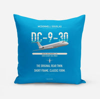 Thumbnail for McDonnell Douglas DC-9-30 design on turquoise pillow