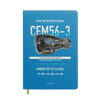 Thumbnail for CFM56-3 design on turquoise notebook