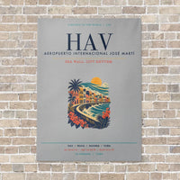 Thumbnail for José Martí International Airport Havana HAV vertical canvas print - no frame - light gray background