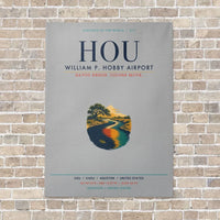 Thumbnail for William P. Hobby Airport HOU vertical canvas print - no frame - light gray background