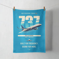 Thumbnail for Boeing 737-800 NG design on turquoise towel