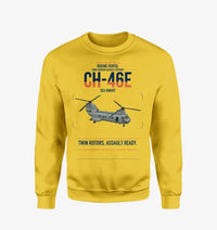 Thumbnail for Boeing Vertol CH-46E Sea Knight design on yellow sweatshirt