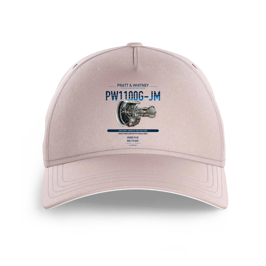 PW1100G-JM design on pink printed hat