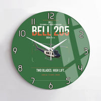 Thumbnail for Bell 205A-1++ design on green no frame wall clock