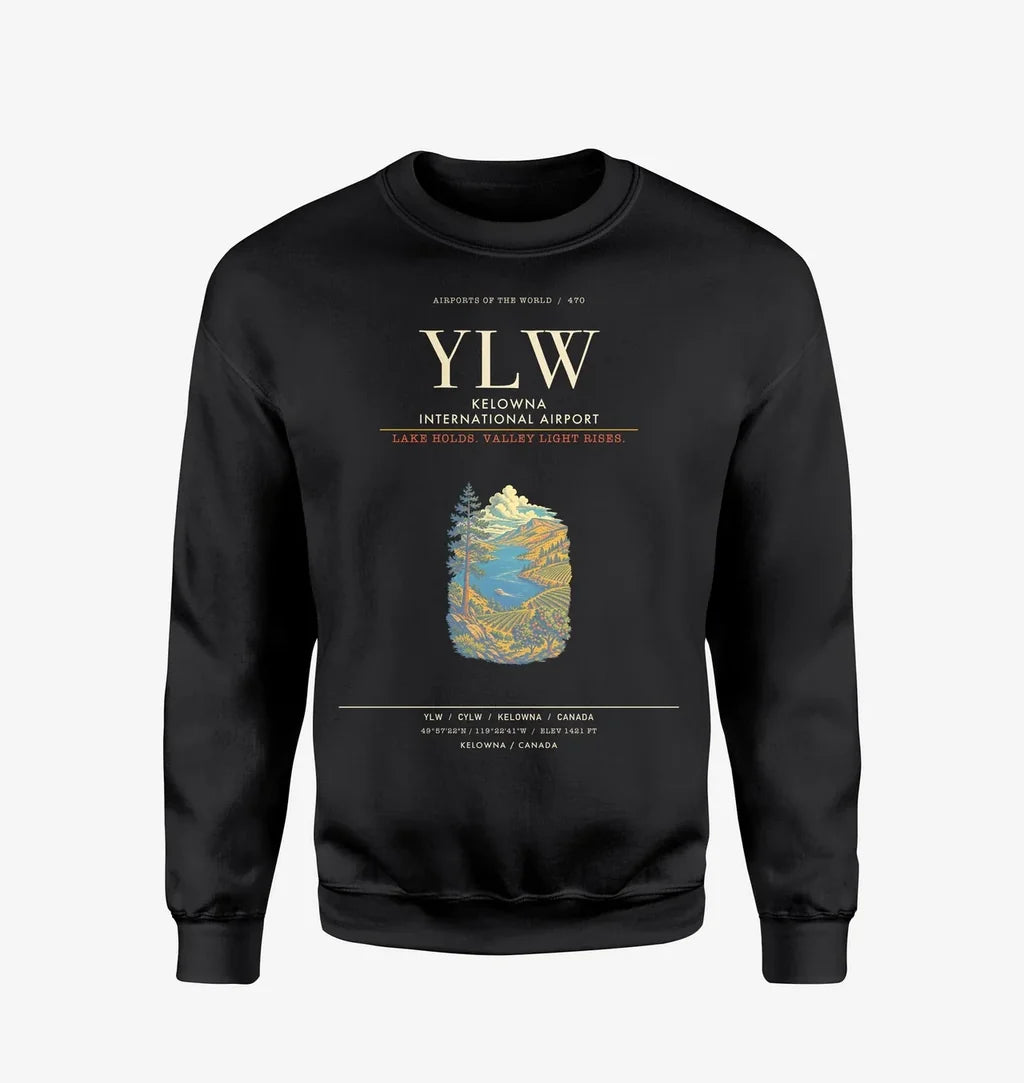Kelowna International Airport YLW Sweatshirt - Black