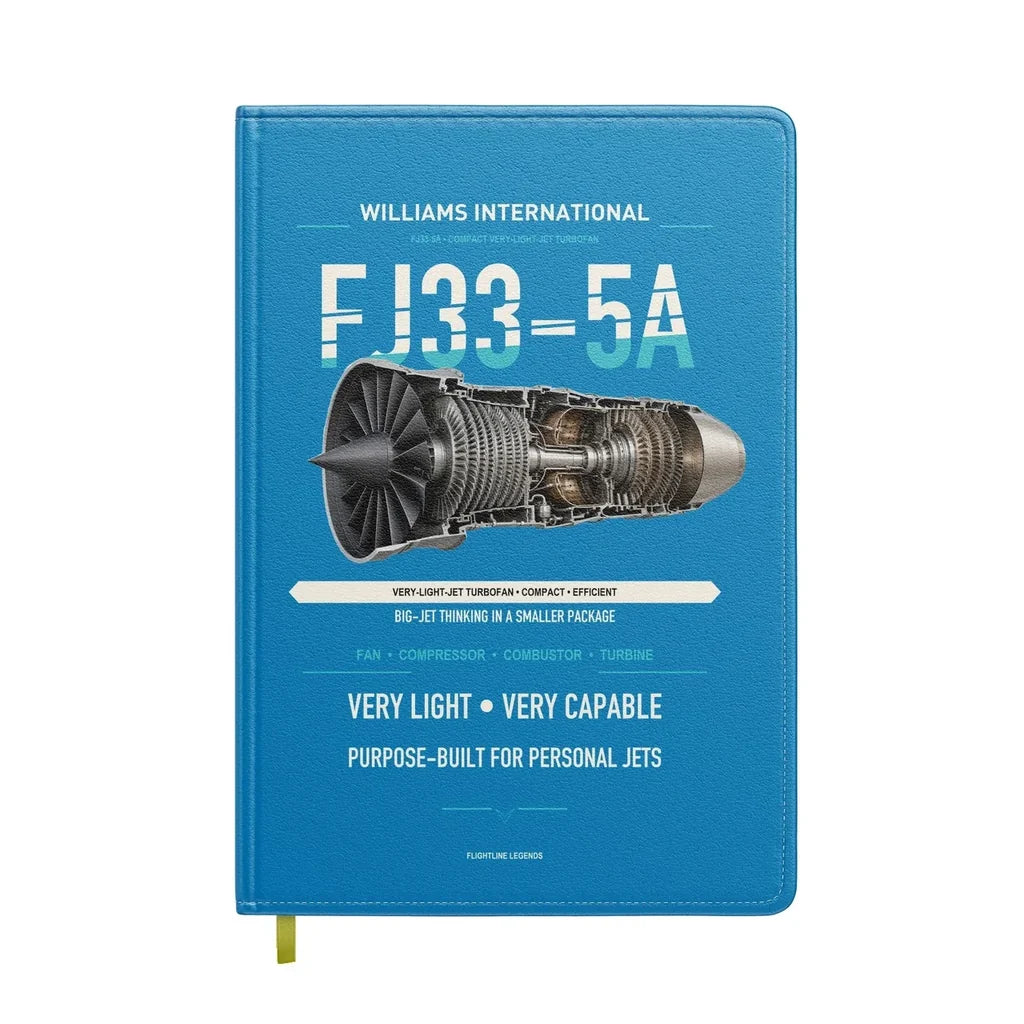 FJ33-5A design on turquoise notebook
