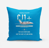 Thumbnail for Cessna Citation CJ1+ design on turquoise pillow