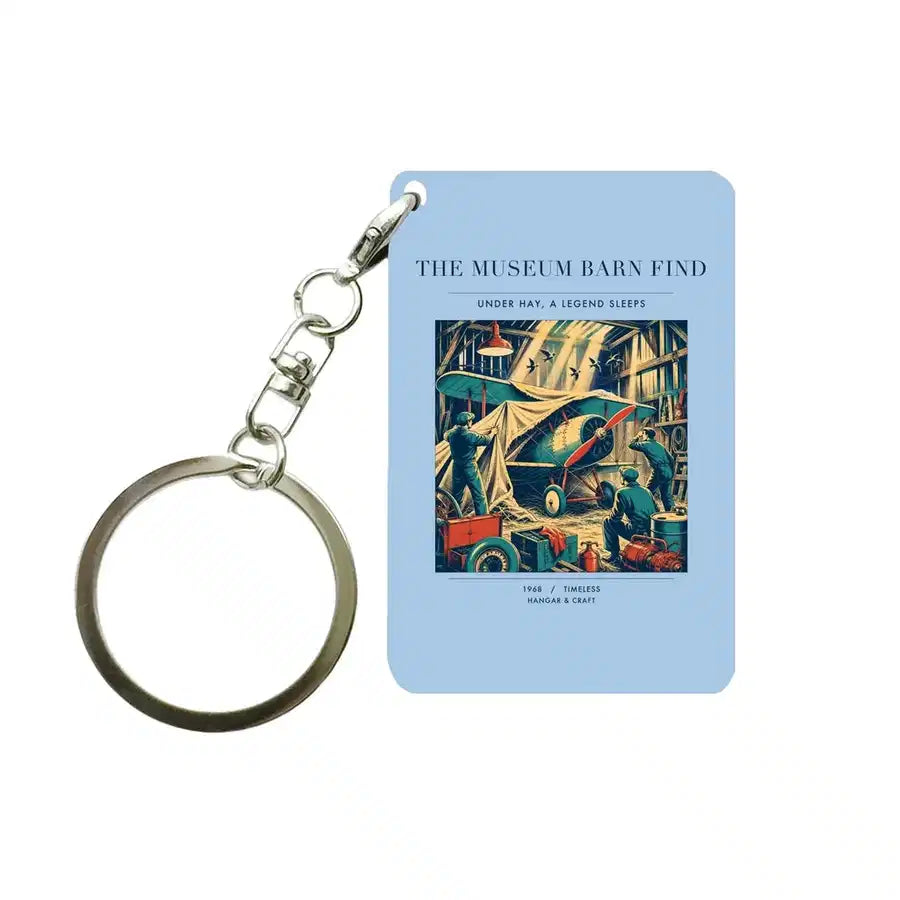 VINTAGE G4454 - The Museum Barn Find - Designed Key Chain design on lightblue