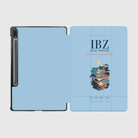 Thumbnail for Ibiza Airport (IBZ) design on light blue samsung tablet tablet case