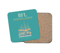 Thumbnail for Meadows Field (BFL) design on turquoise 1 piece coaster