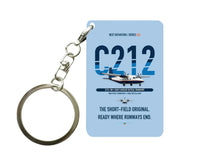 Thumbnail for CASA C-212-100 Aviocar Key Chain design on light blue key chain