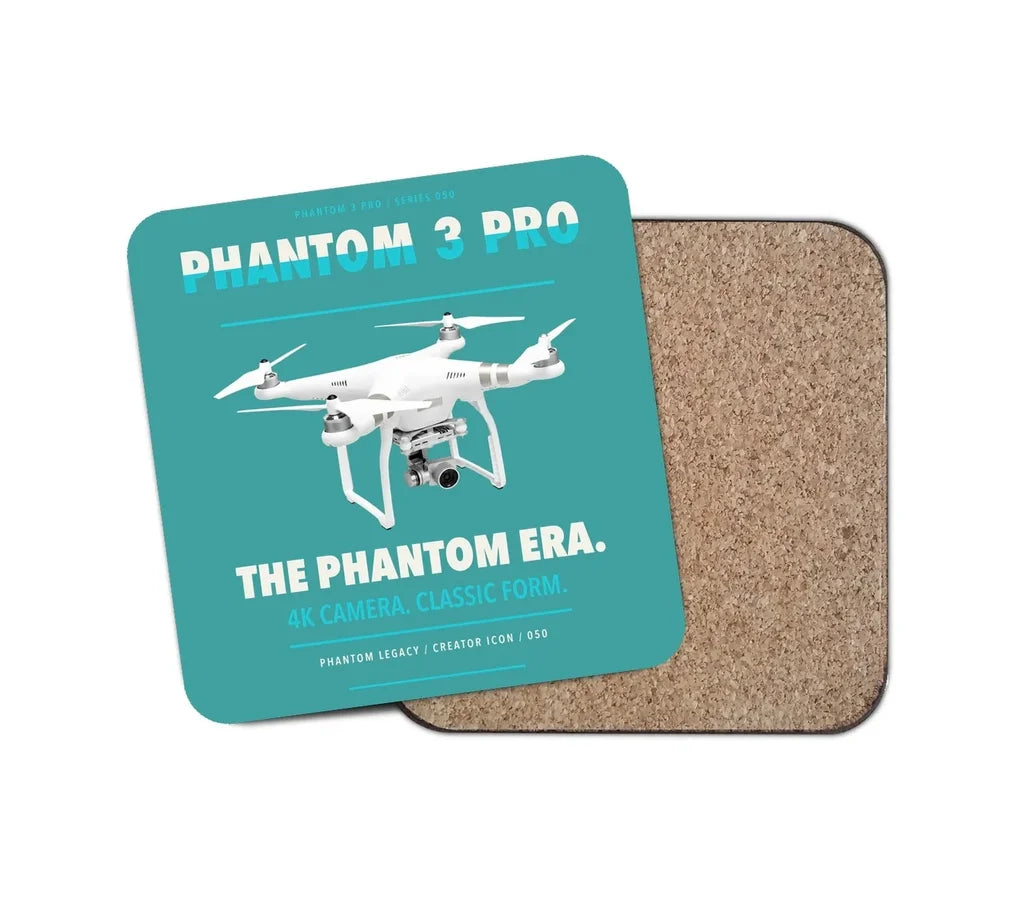 DJI Phantom 3 Professional design on turquoise 1 piece coaster
