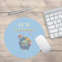 Thumbnail for Bacha Khan International Airport PEW Mouse-Pad Round - Light Blue