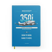 Thumbnail for Beechcraft King Air 350i design on turquoise notebook