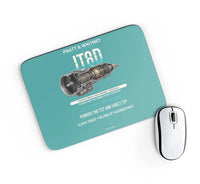 Thumbnail for JT8D design on turquoise rectangle mouse pad