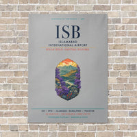 Thumbnail for Islamabad International Airport ISB vertical canvas print - no frame - light gray background