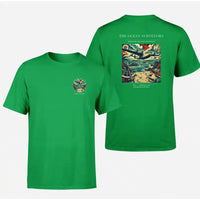 Thumbnail for VINTAGE G4064 - The Ocean Surveyors - Double-Side T-Shirt design on green double side t shirt