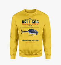 Thumbnail for Bell 505 design on yellow sweatshirt