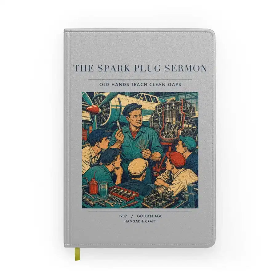 VINTAGE G4264 - The Spark Plug Sermon - Designed Notebooks design on lightgray