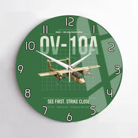 Thumbnail for OV-10A Bronco design on green no frame wall clock