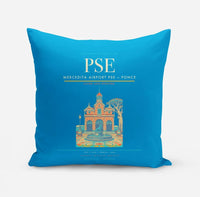 Thumbnail for Mercedita Airport (PSE) design on turquoise pillow