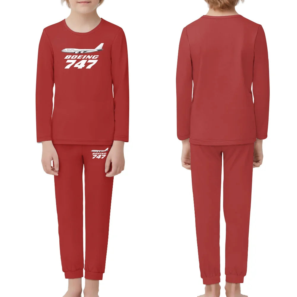 The Boeing 747 children pajamas - Red