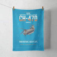 Thumbnail for Boeing CH-47D design on turquoise towel