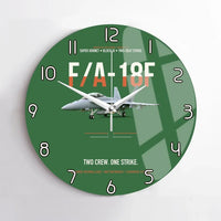 Thumbnail for F-A-18F Super Hornet Block III Two Crew One Strike design on green no frame wall clock