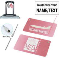 Thumbnail for Mesa Airlines Aluminum Airplane Luggage tag, Purple+ NAME