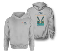 Thumbnail for Palm Beach International Airport (PBI) design on light gray double-side hoodie