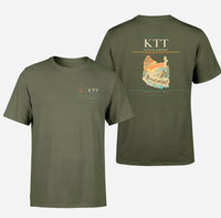 Thumbnail for Kittilä Airport (KTT) design printed on green army double-side t-shirt