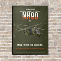 Thumbnail for NHIndustries NH90 TTH vertical canvas print - framed - green army background
