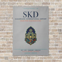 Thumbnail for Samarkand International Airport SKD vertical canvas print - no frame - light gray background