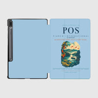 Thumbnail for Piarco International Airport (POS) design on light blue samsung tablet tablet case