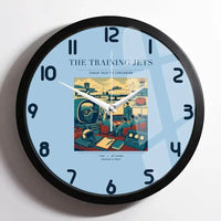 Thumbnail for VINTAGE G4126 - The Training Jets - Designed Wall Clocks design on lightblue framed