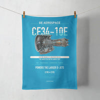 Thumbnail for CF34-10E design on turquoise towel